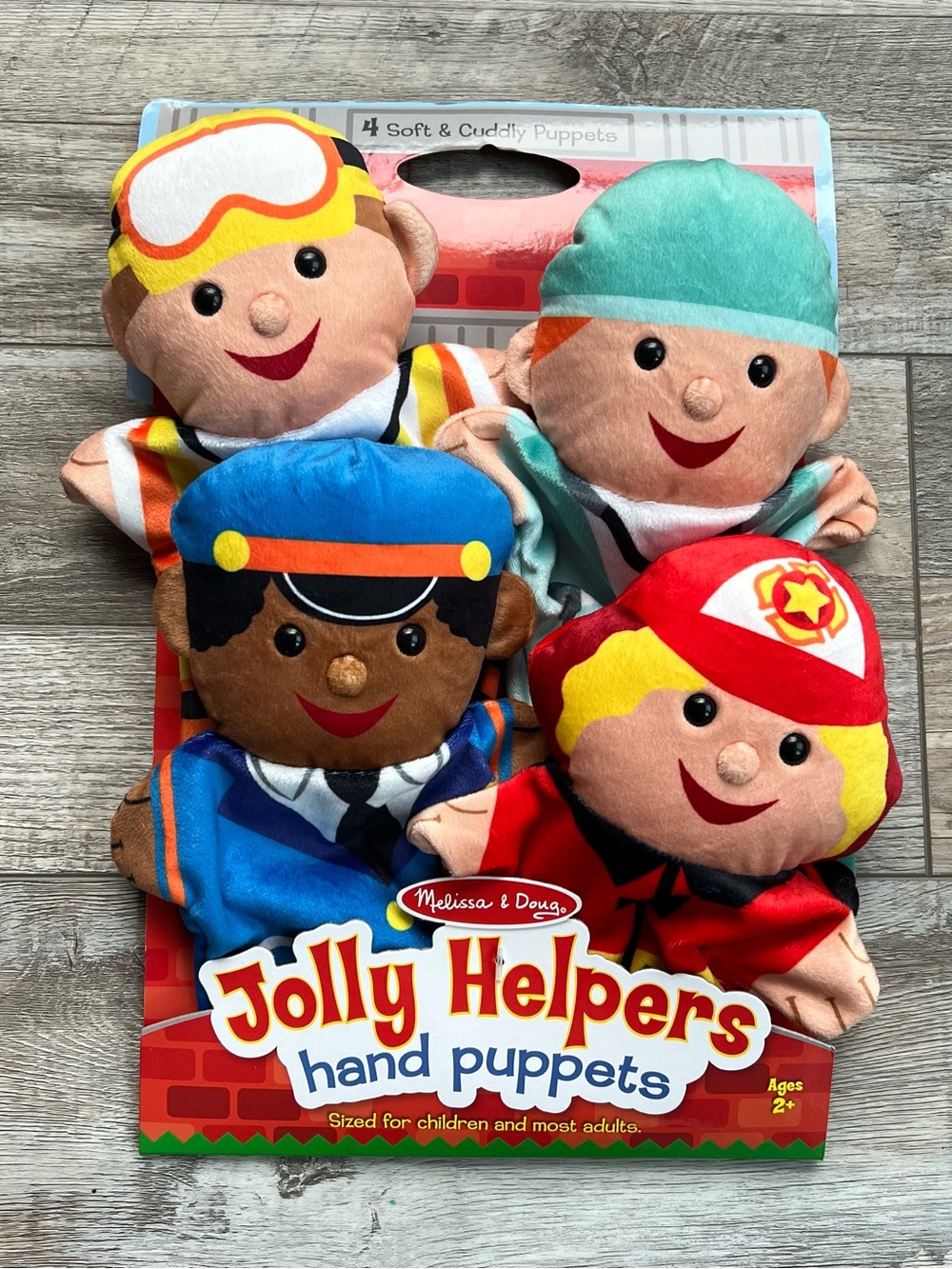 NWT Melissa & Doug Jolly Helpers Hand Puppets